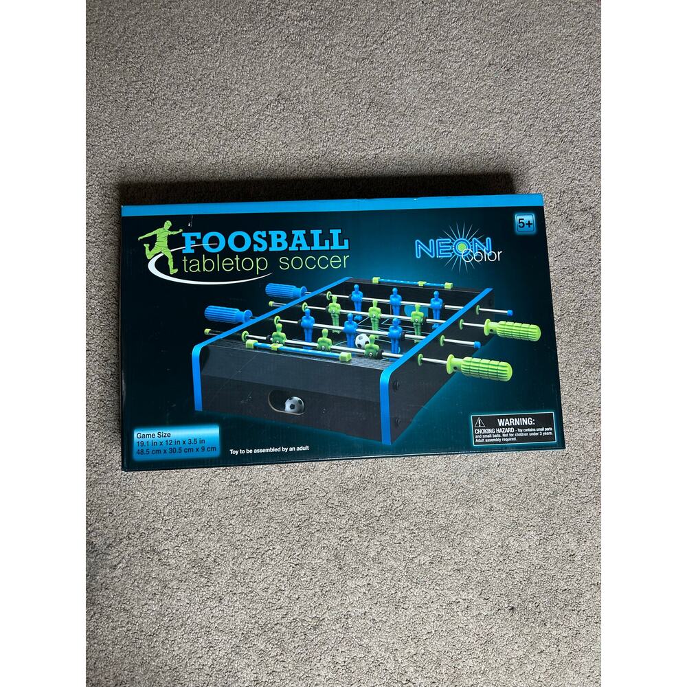 NIB PMT Holdings Limited,  Neon Foosball Tabletop Soccer Game - Blue & Green